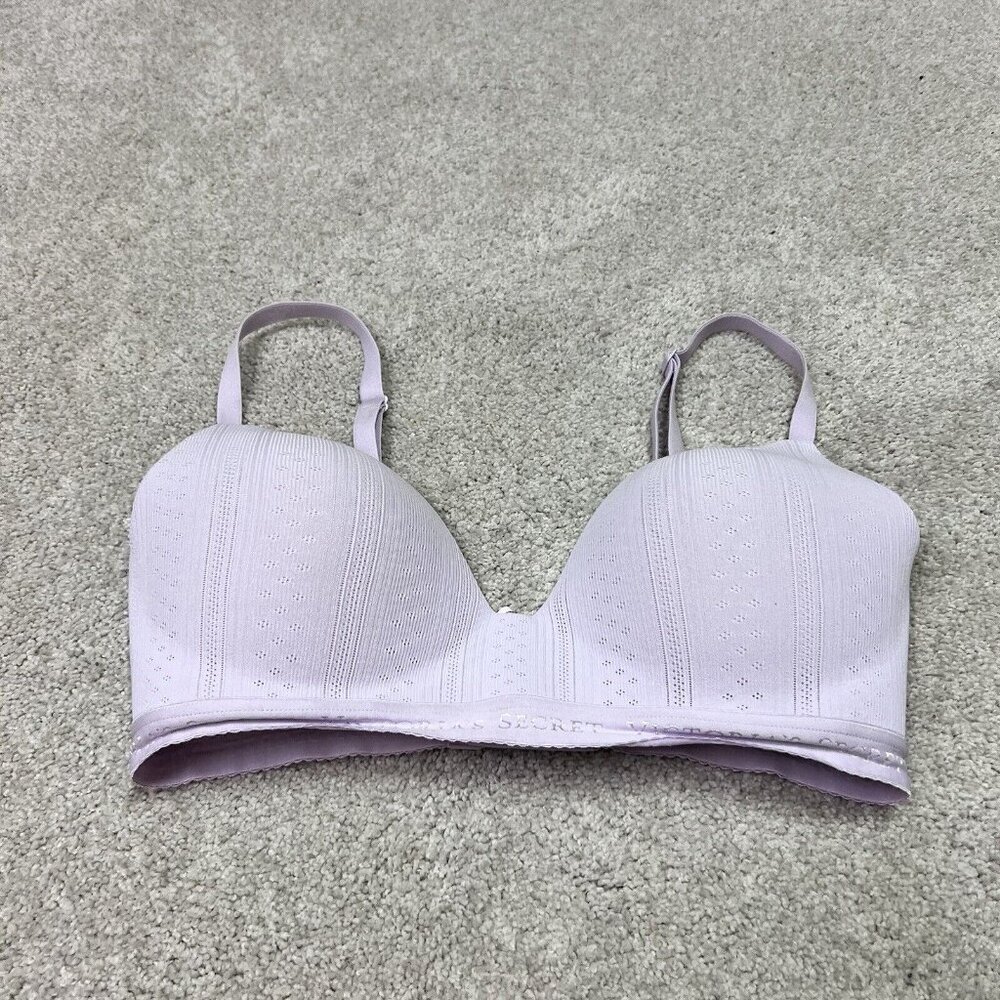 Victoria’s Secret Bra T-Shirt Lightly Lined Wireless Purple Size 34DD